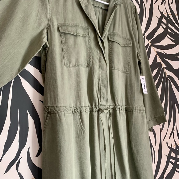 Tie Belt Utility Shirt Dress - Picture 4 of 5